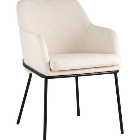 Стул Кози ткань букле молочный