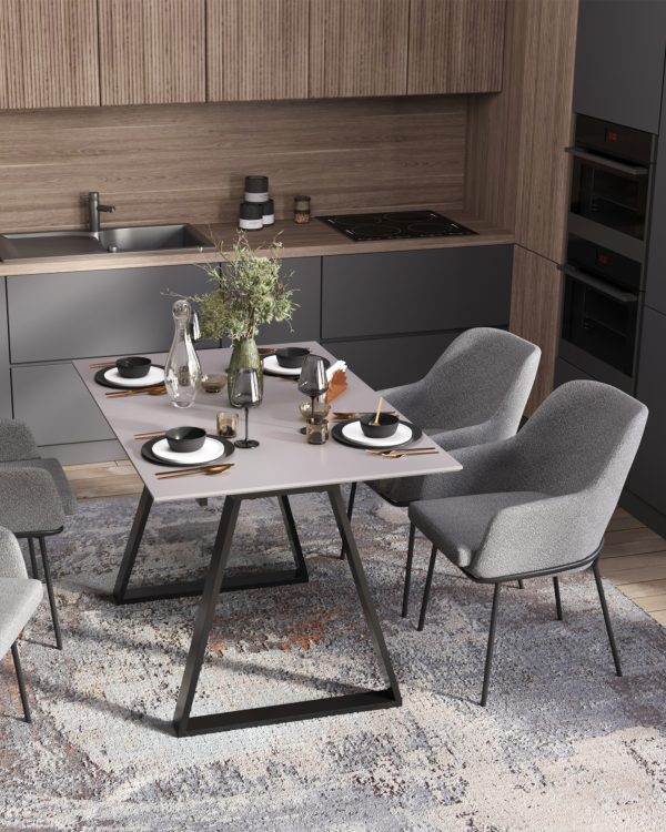 Стул Кози ткань букле серый — изображение 3