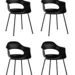 Стул Lady пластик черный 4 шт.