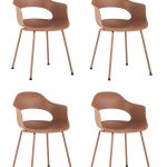 Стул Lady пластик коричневый 4 шт.