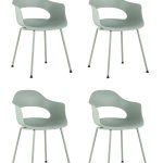 Стул Lady пластик серо-зеленый 4 шт.