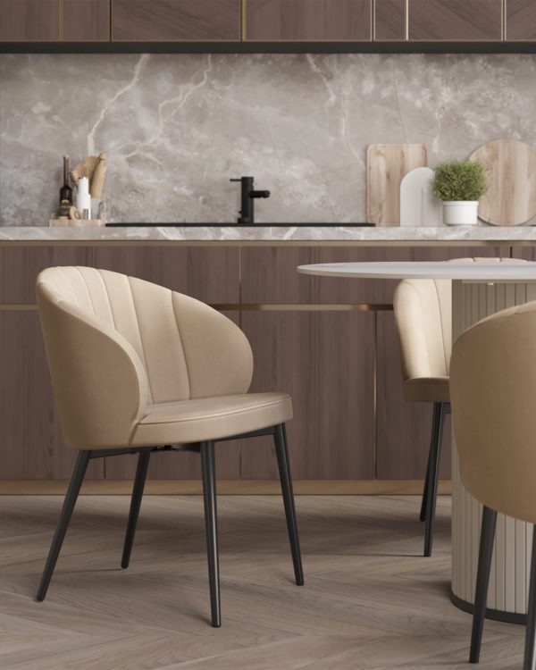 Стул Lastura велюр молочный — изображение 3