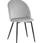 Стул Lilly велюр серебристый