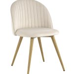 Стул Лион Страйпс велюр кремовый