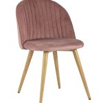 Стул Лион Страйпс велюр розовый