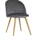 Стул Лион Страйпс велюр серый