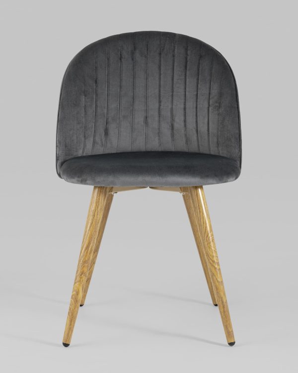 Стул Лион Страйпс велюр серый 4 шт — изображение 3