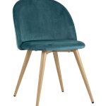 Стул Лион велюр с ромбами аквамарин