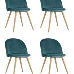 Стул Лион велюр с ромбами аквамарин 4 шт