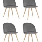 Стул Лион велюр серый 4 шт