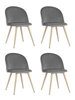 Стул Лион велюр серый 4 шт