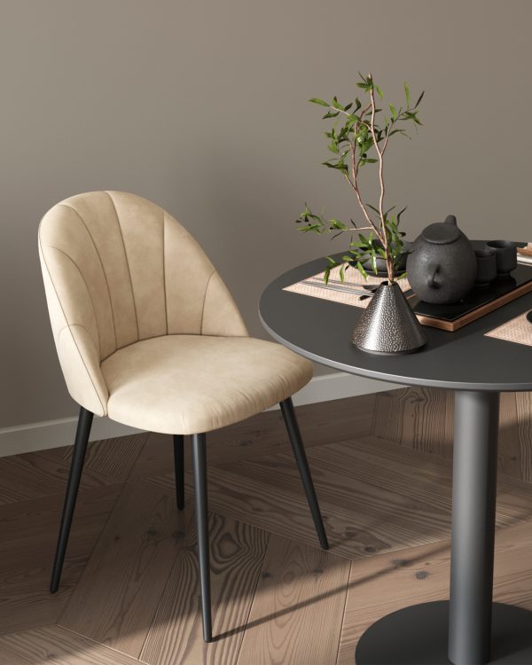 stul-logan-new-veljur-bezhevyj-2 Стул Логан NEW велюр бежевый — изображение 3