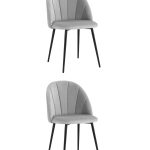 Стул Логан NEW велюр светло-серый 2 шт