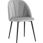 Стул Логан велюр светло-серый