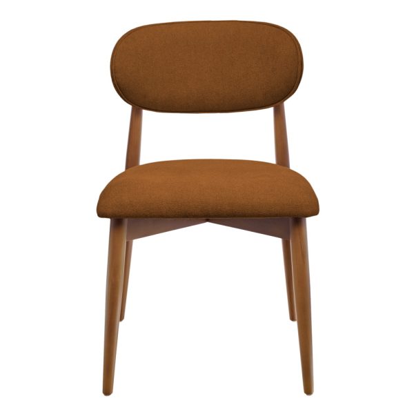 Стул Lucas 3 терракотовый букле с ножками цвета орех — изображение 3