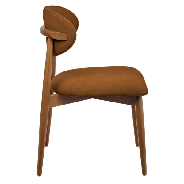 Стул Lucas 3 терракотовый букле с ножками цвета орех — изображение 4