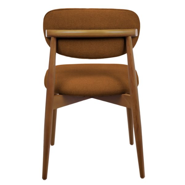 Стул Lucas 3 терракотовый букле с ножками цвета орех — изображение 5