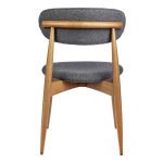 Стул Lucas тёмно-серый букле с ножками цвета орех — изображение 4