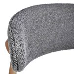 Стул Lucas тёмно-серый букле с ножками цвета орех — изображение 5