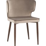 Стул Матео с кантом велюр шампань ножки дерево