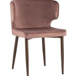 Стул Матео велюр пыльно-розовый ножки дерево