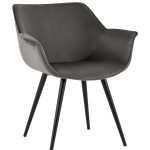 Стул Мэйсон велюр темно-серый