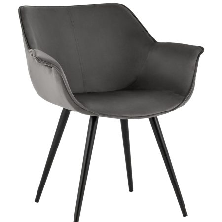 Стул Мэйсон велюр темно-серый