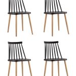 Стул Морган пластиковый черный 4 шт