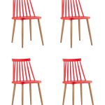 Стул Морган пластиковый красный 4 шт