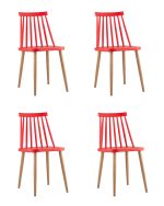 Стул Морган пластиковый красный 4 шт