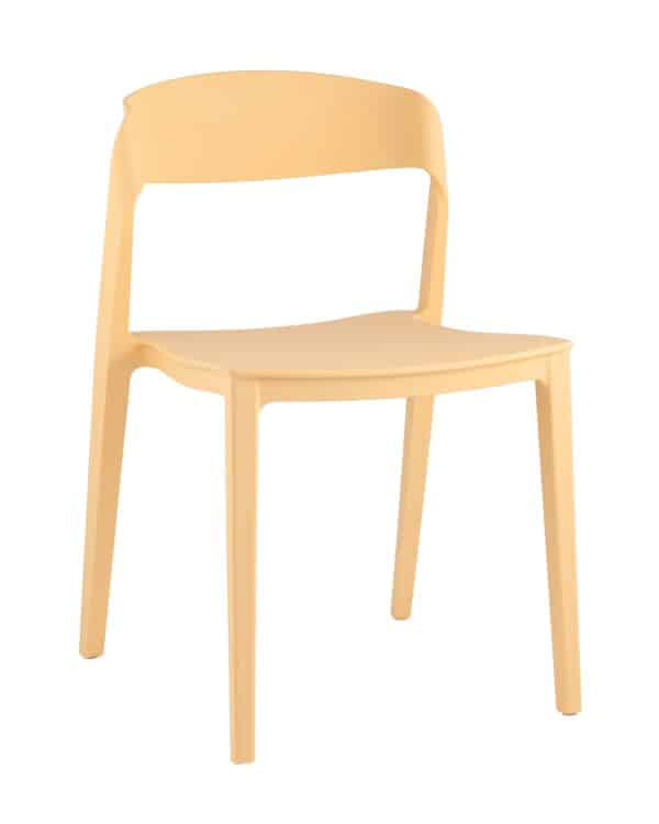 Стул Moris пластик бледно-желтый