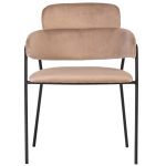 Стул Napoli латте с черными ножками — изображение 5