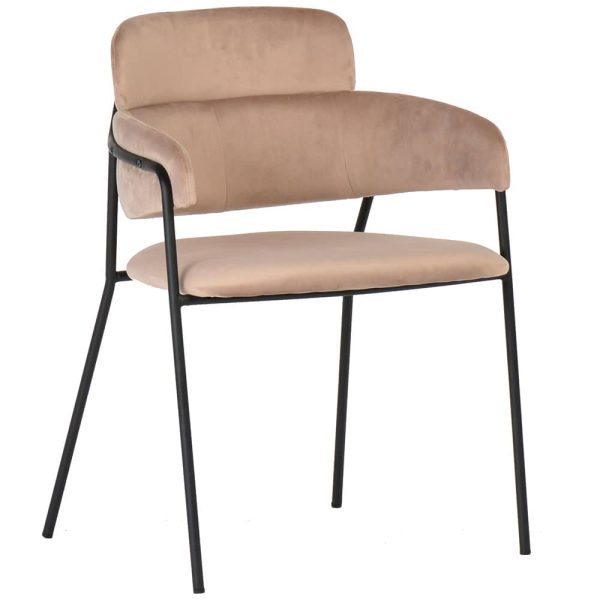 Стул Napoli латте с черными ножками Стул Napoli латте с черными ножками
