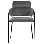 Стул Napoli серый с черными ножками — изображение 2