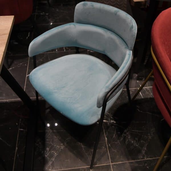 Стул Napoli серый с черными ножками — изображение 5