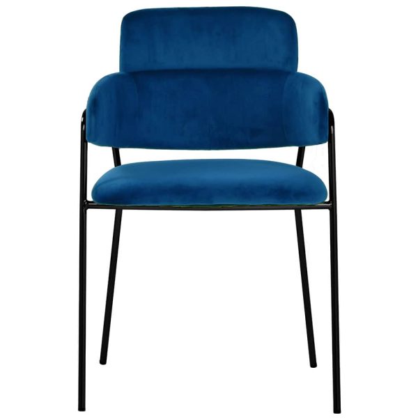 Стул Napoli синий с черными ножками — изображение 2