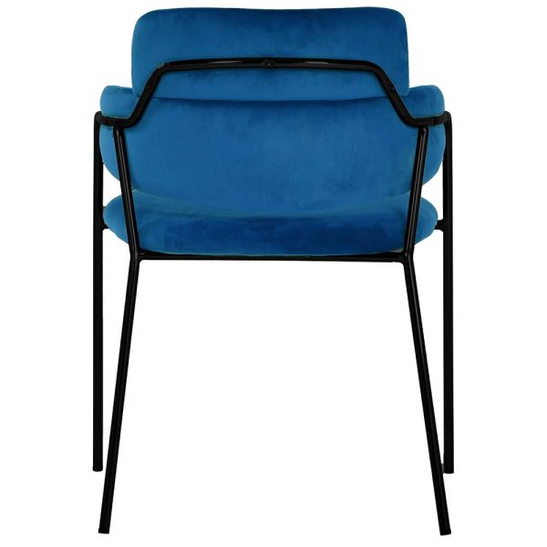 Стул Napoli синий с черными ножками — изображение 4