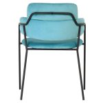 Стул Napoli светло-бирюзовый с чёрными ножками — изображение 4