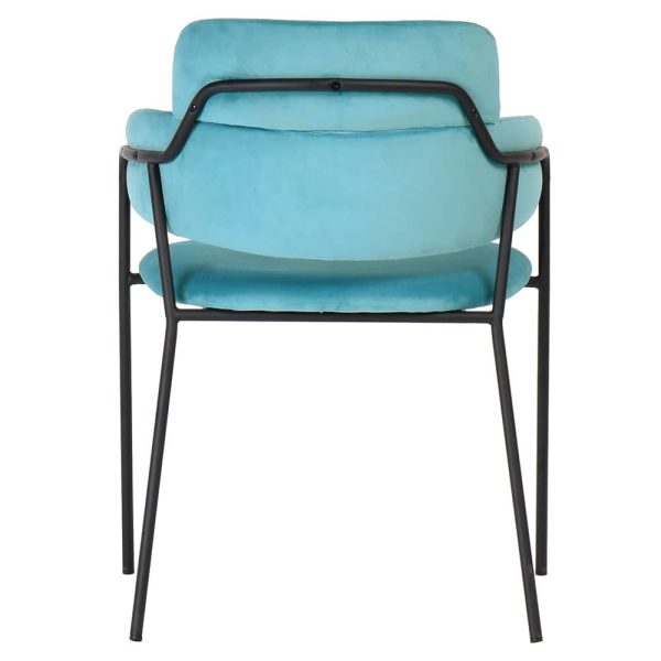 Стул Napoli светло-бирюзовый с чёрными ножками — изображение 4