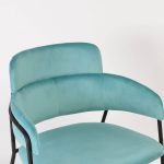 Стул Napoli светло-бирюзовый с чёрными ножками — изображение 5