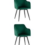 Стул Ника вращающийся велюр изумрудный 2 шт.