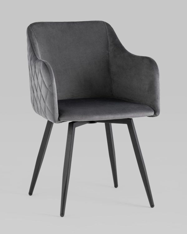 Стул Ника вращающийся велюр серый 2 шт — изображение 2