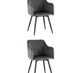 Стул Ника вращающийся велюр серый 2 шт