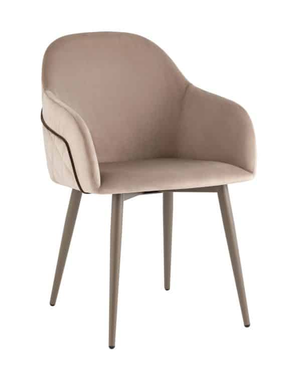 Стул Новел New велюр серо-коричневый