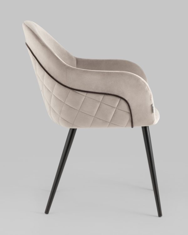 Стул Новел велюр серо-коричневый — изображение 3