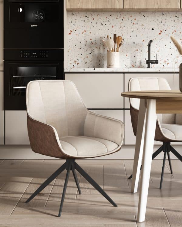 Стул обеденный Alba бежевый спинка экокожа — изображение 3