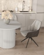 Стул обеденный Alba серый спинка экокожа — изображение 3