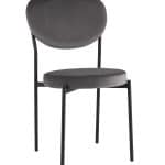 Стул обеденный Барбара велюр серый