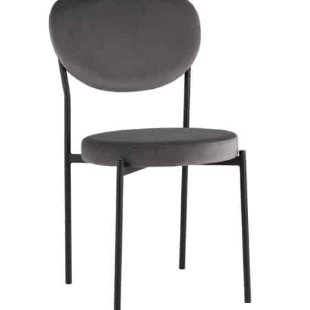 Стул обеденный Барбара велюр серый