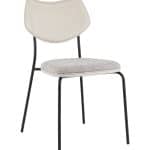 Стул обеденный Casey серый с серой экокожей